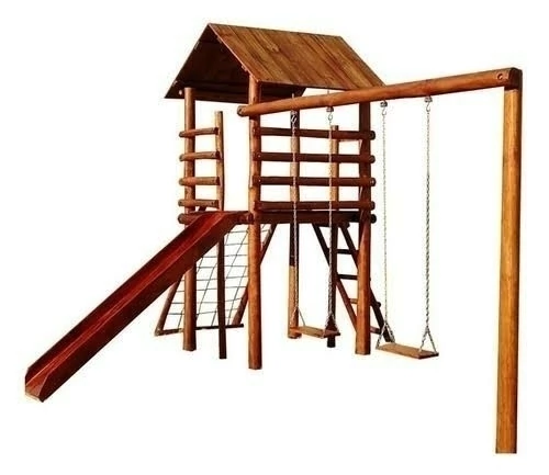 Fotografia oficial de Casa Do Tarzan Com Balanço Duplo - Playground De Tronco